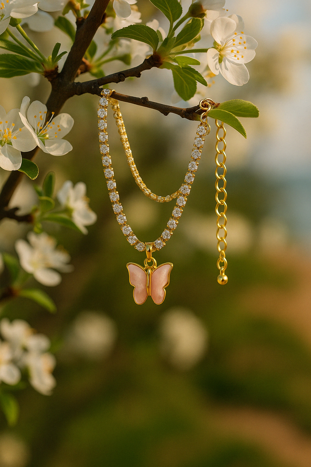 Glimmer Butterfly Anklet